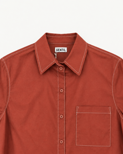 CAMISA MARIA ANTONIETA TERRACOTA
