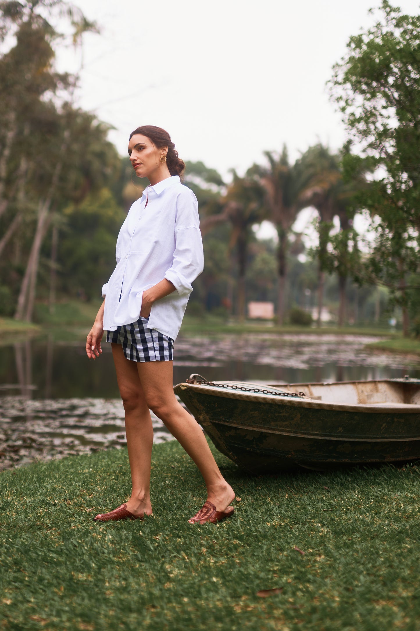 SHORTS XADREZ GRAZIA